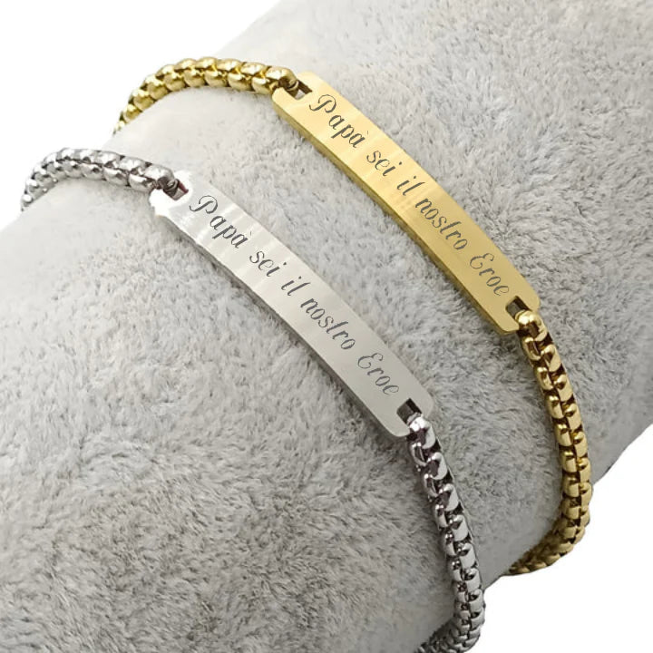 Bracciale Acciaio Argento o Oro Maglia Grumetta