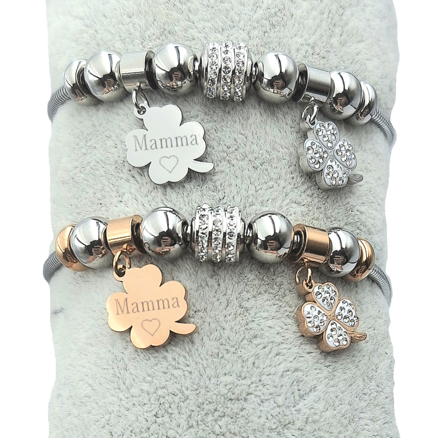 Bracciale Charms Fortuna e Amore - Incisione Gratuita