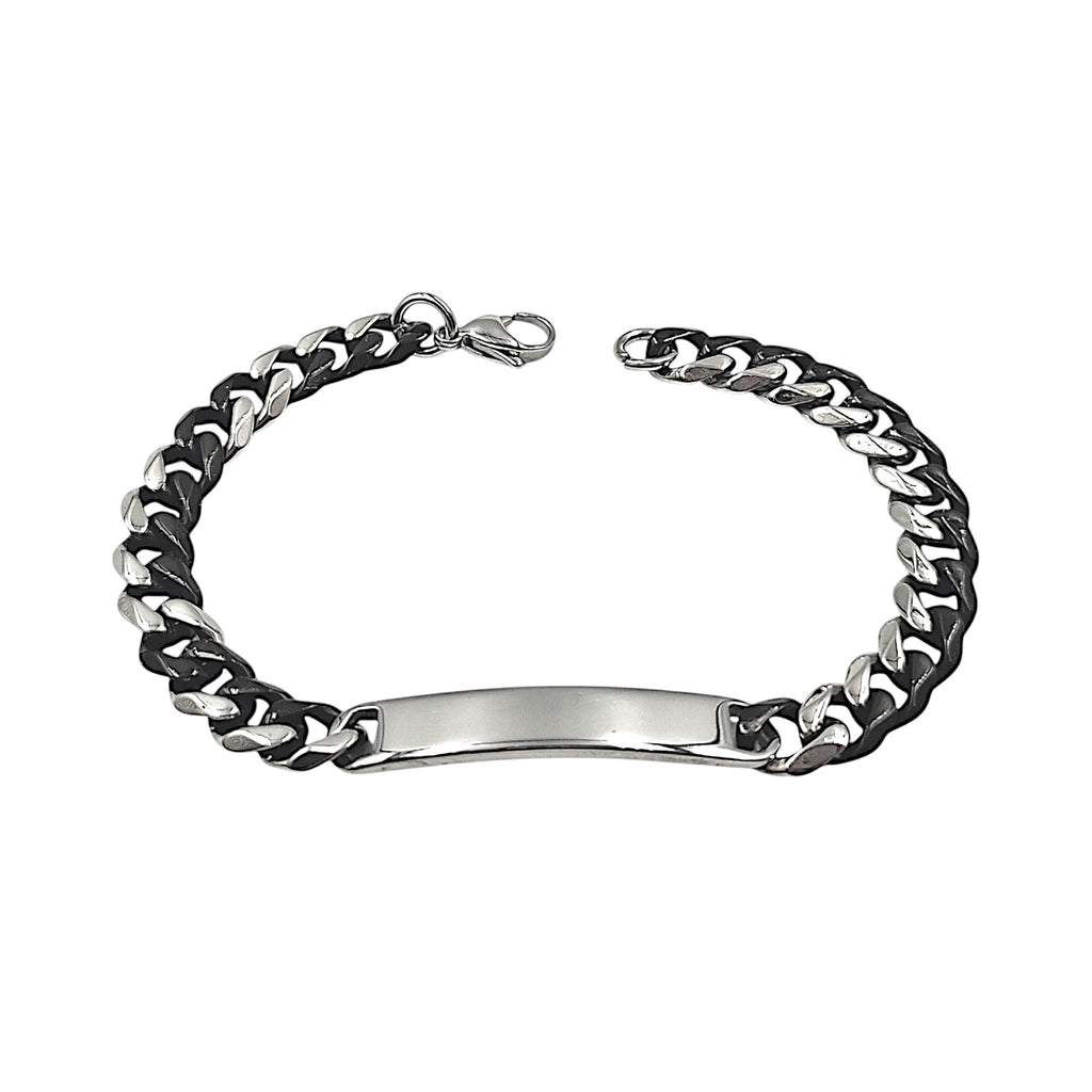 Bracciale Soft Bicolore in Acciaio con Incisione Personalizzata