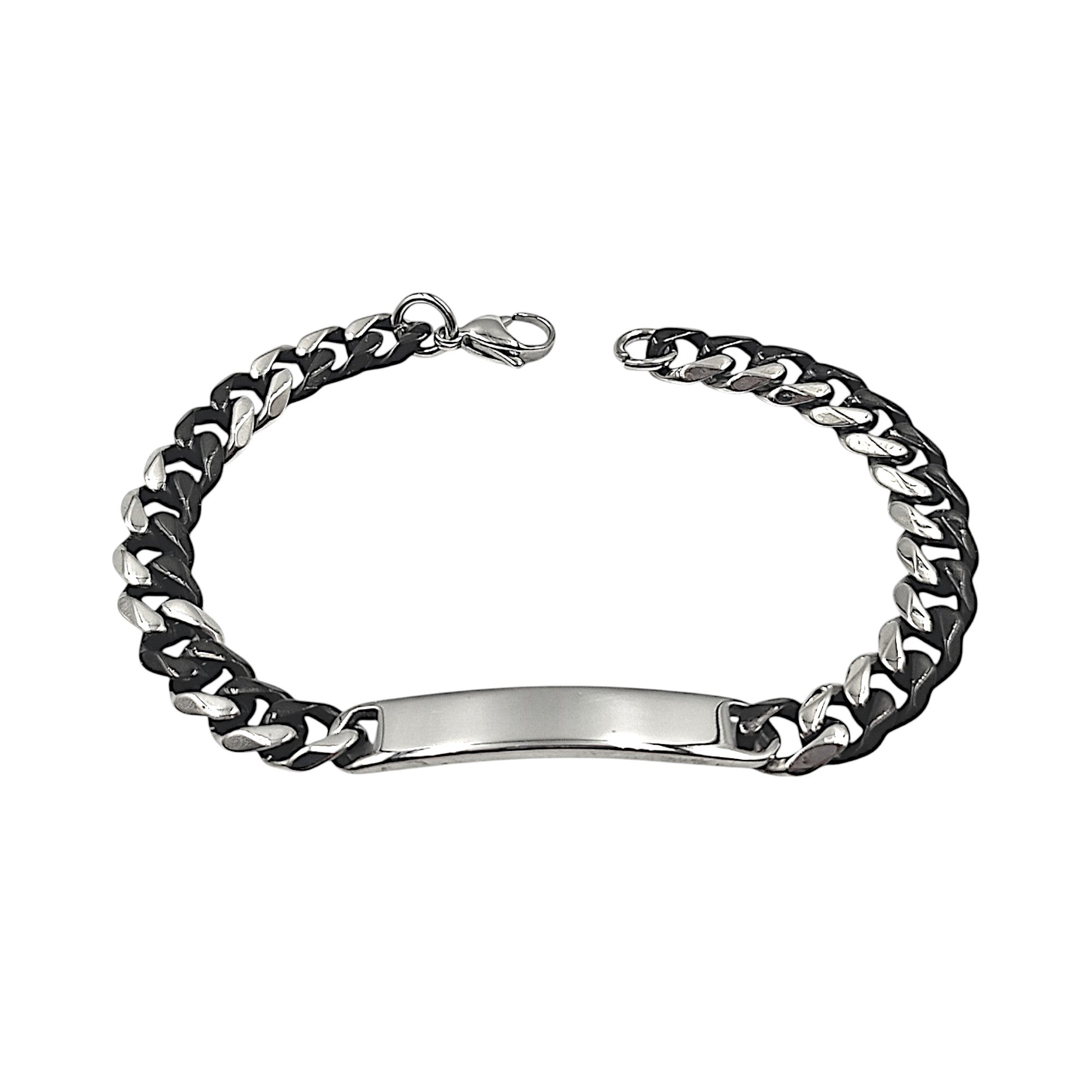 Bracciale Soft Bicolore in Acciaio con Incisione Personalizzata