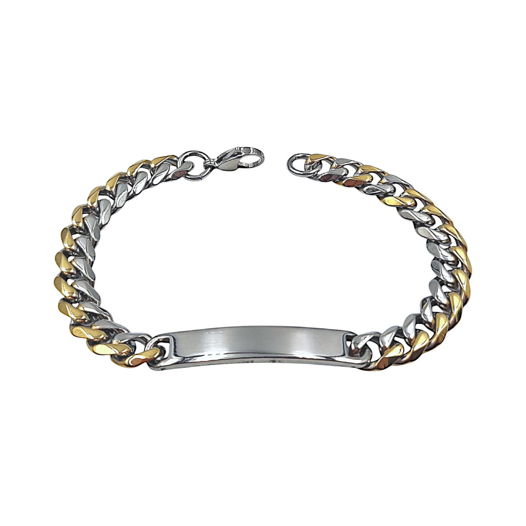 Bracciale Soft Bicolore in Acciaio con Incisione Personalizzata