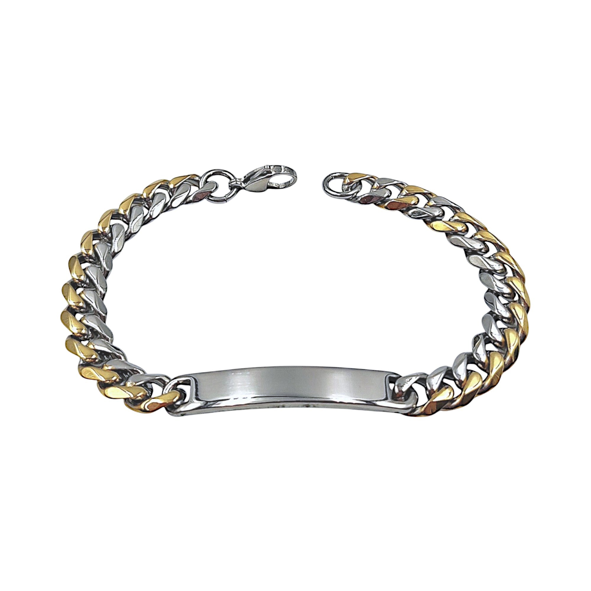 Bracciale Soft Bicolore in Acciaio con Incisione Personalizzata