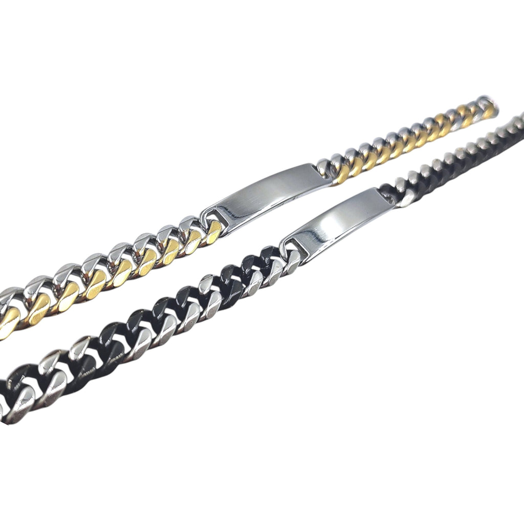 Bracciale Soft Bicolore in Acciaio con Incisione Personalizzata