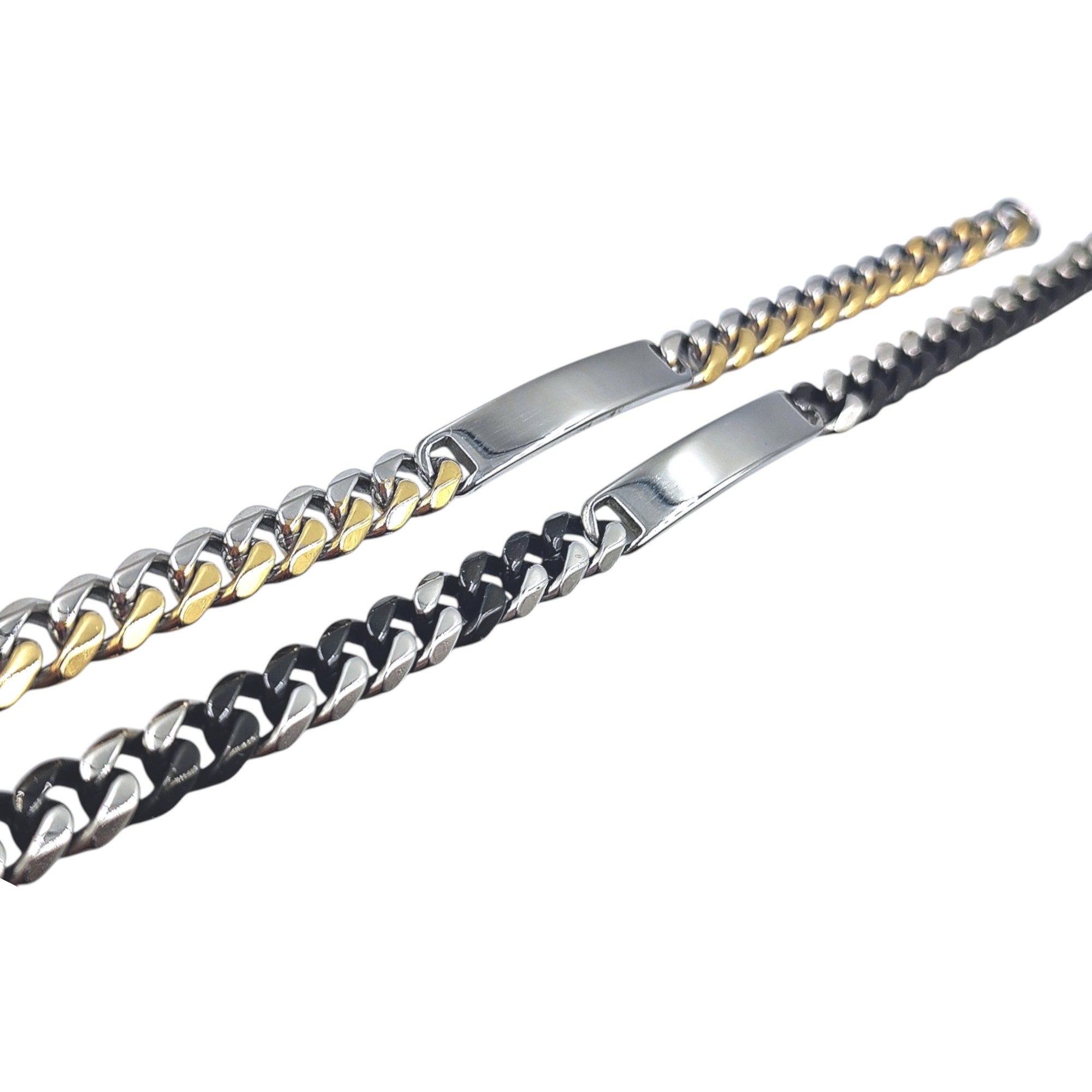 Bracciale Soft Bicolore in Acciaio con Incisione Personalizzata