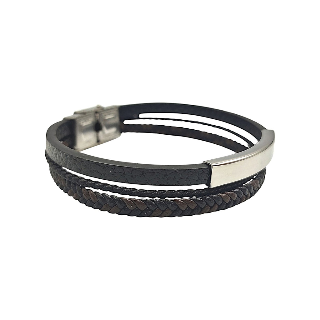 Bracciale Acciaio Skin-Black incisione personalizzata