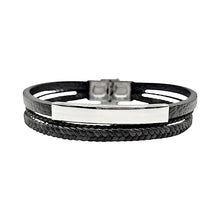 Téléchargez l&#39;image dans la visionneuse de la galerie, Bracelet Acier Noir Peau
