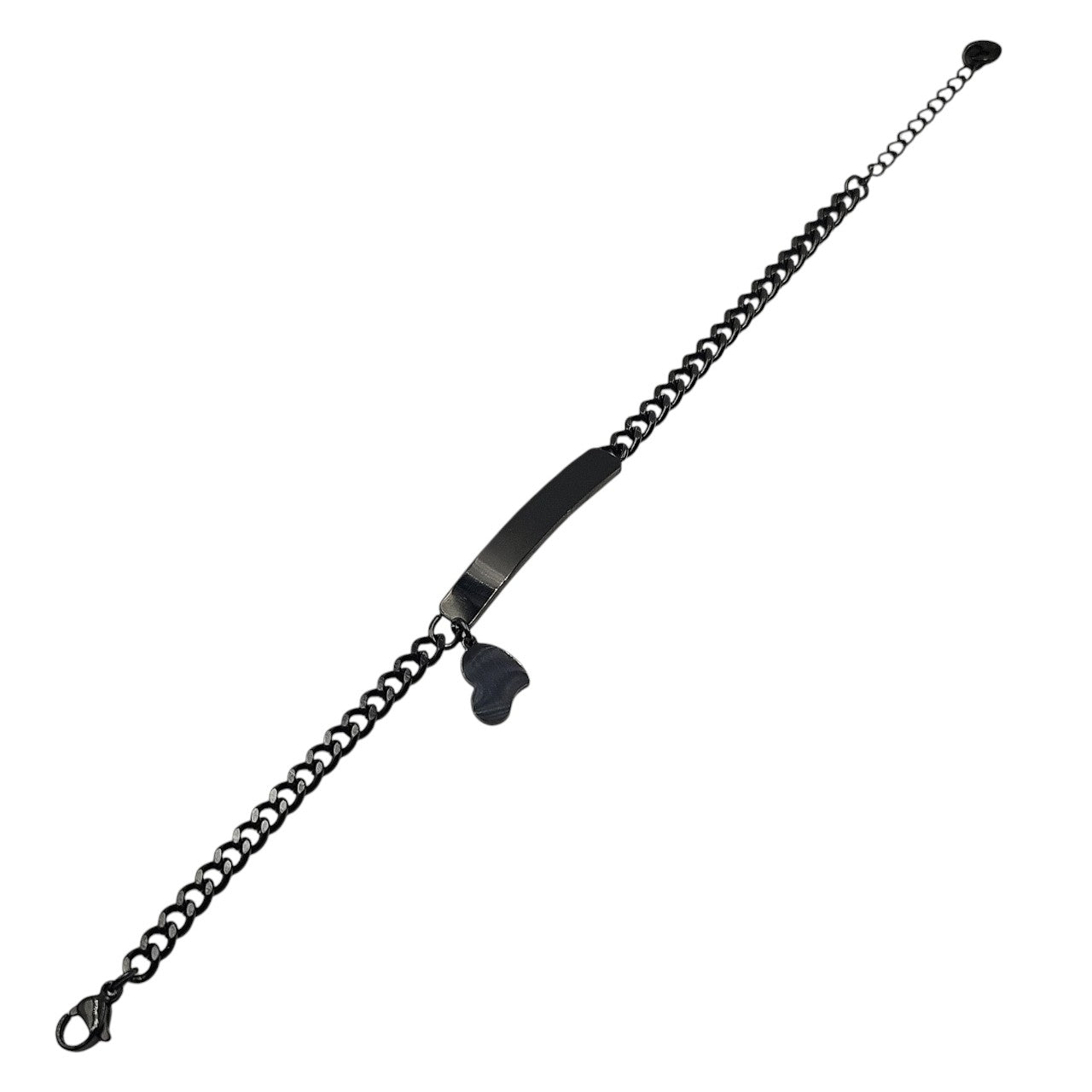 Bracciale Soft Love in Acciaio Nero con Incisione Personalizzata