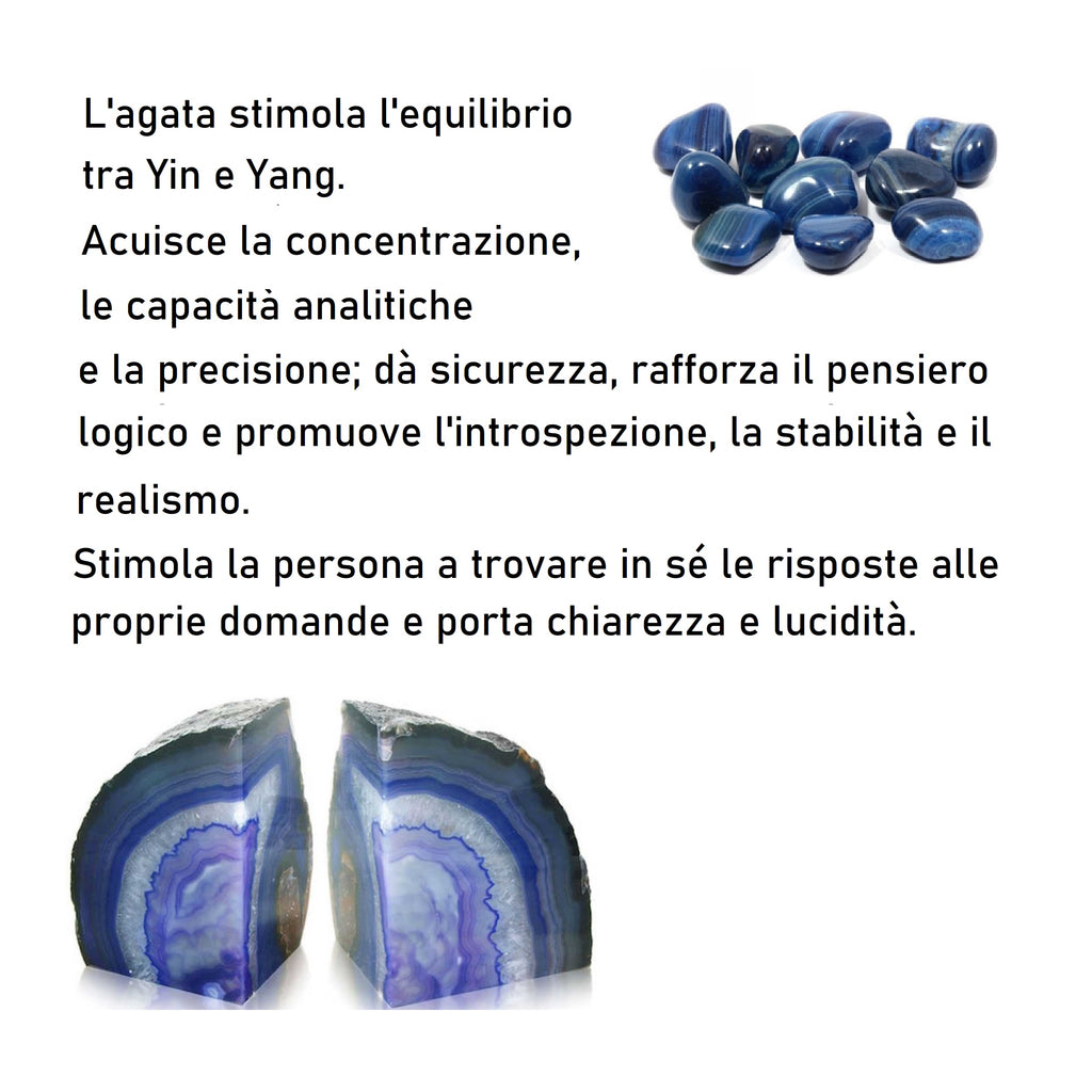 Bracciale Pietra Agata Acciaio