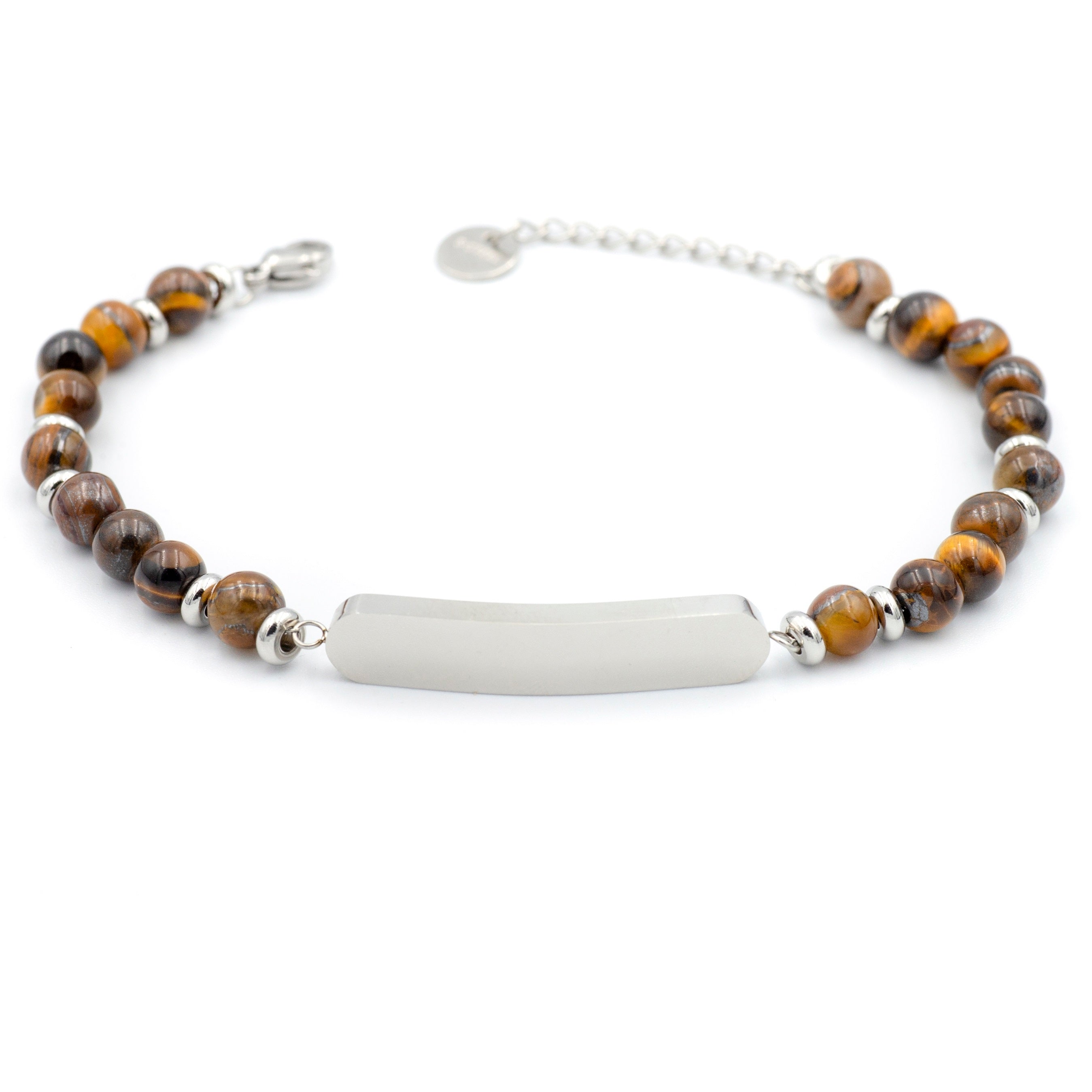 Bracciale Pietra Occhio di Tigre Acciaio