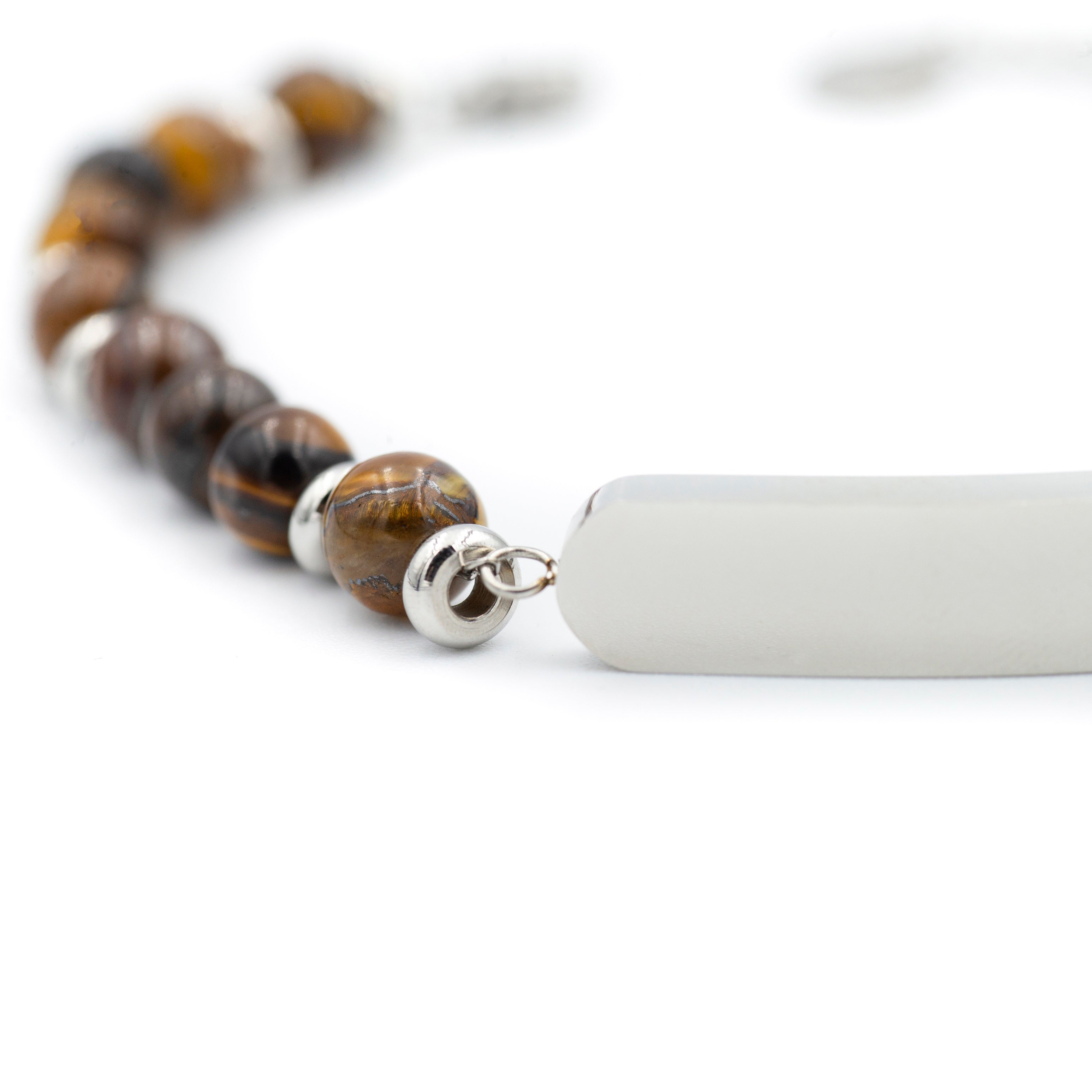 Bracciale Pietra Occhio di Tigre Acciaio