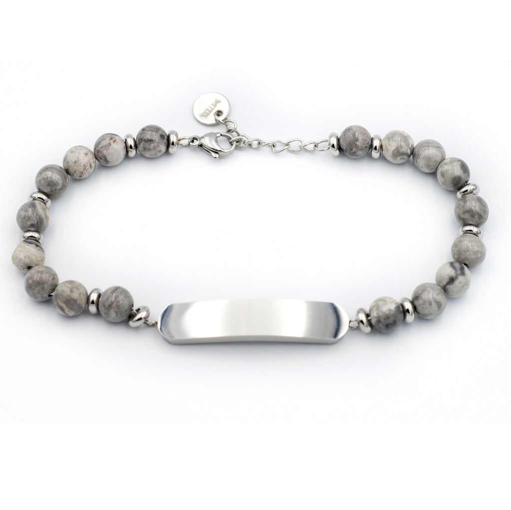 Bracciale Pietra Occhio di Gatto Acciaio NASCITA 1 o 2 Bimbi