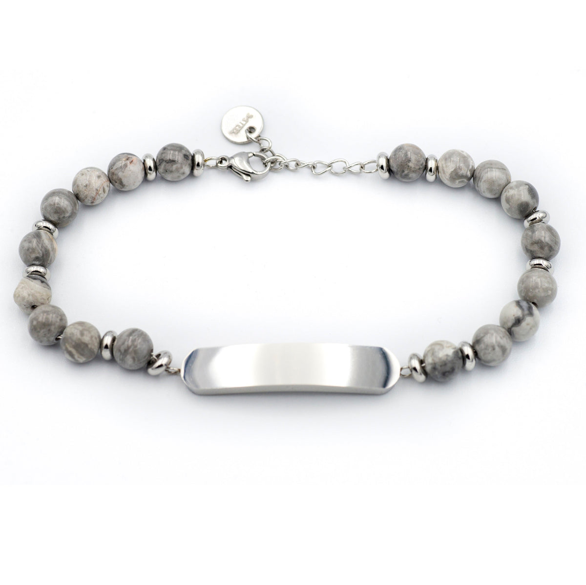 Bracciale Pietra Occhio di Gatto Acciaio NASCITA 1 o 2 Bimbi
