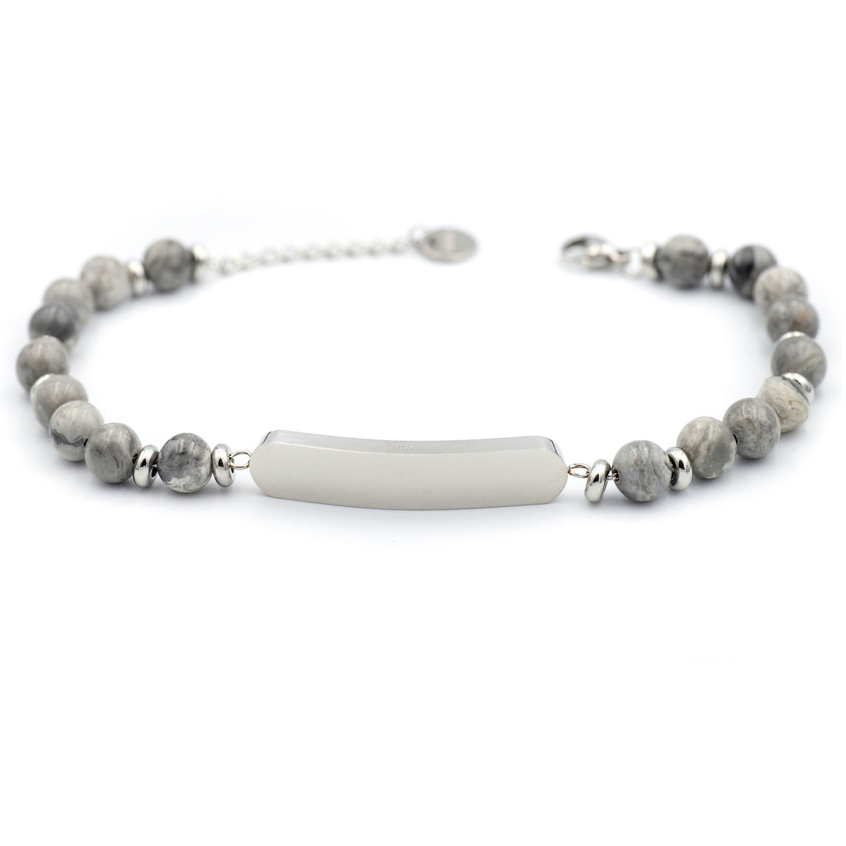 Bracciale Pietra Occhio di Gatto Acciaio NASCITA 1 o 2 Bimbi