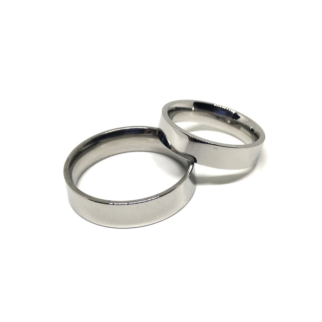 Anello Piatto Acciaio Lucido