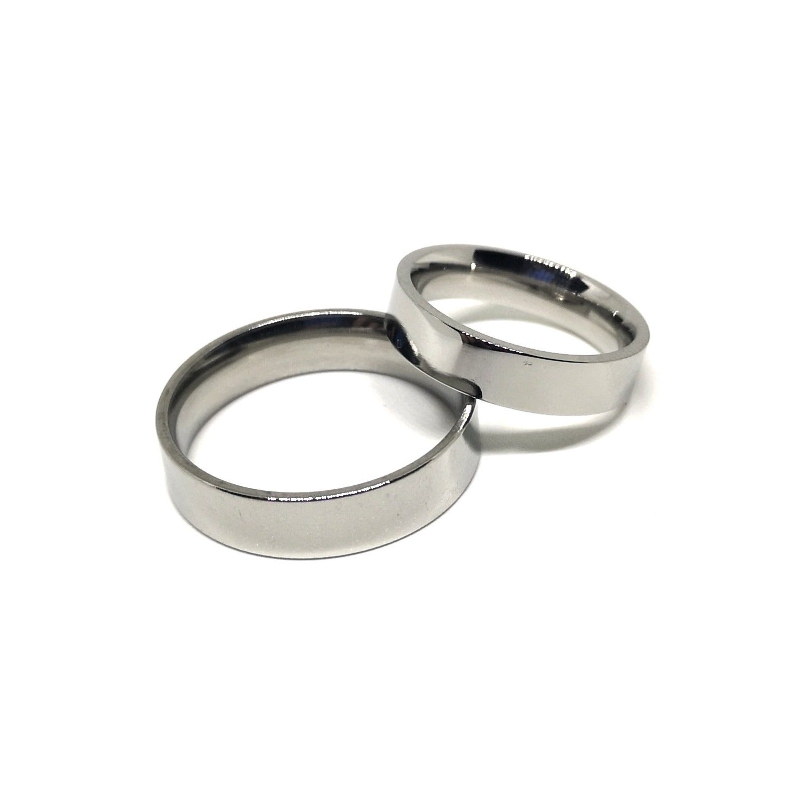 Anello Piatto Acciaio Lucido