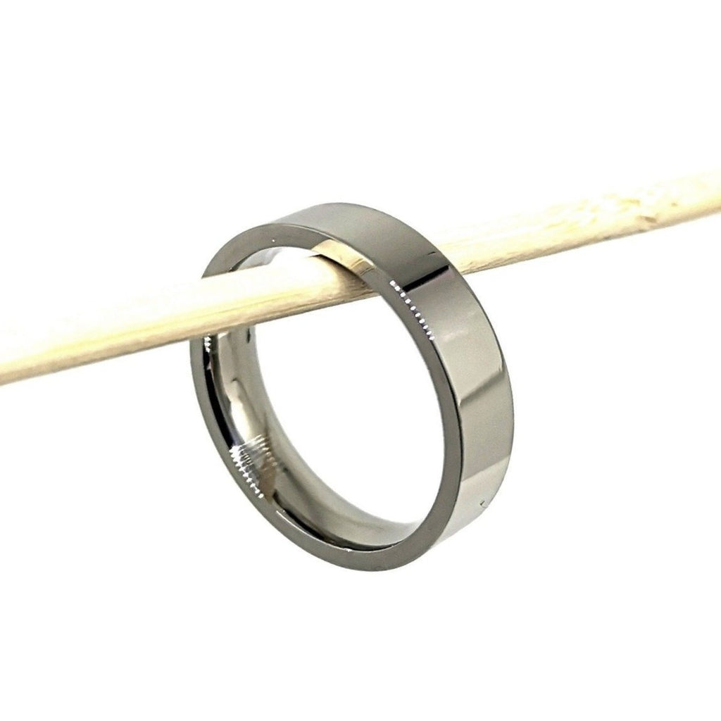 Anello Piatto Acciaio Lucido
