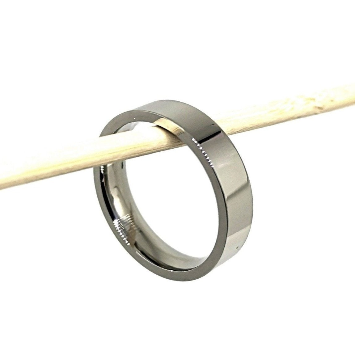 Anello Piatto Acciaio Lucido