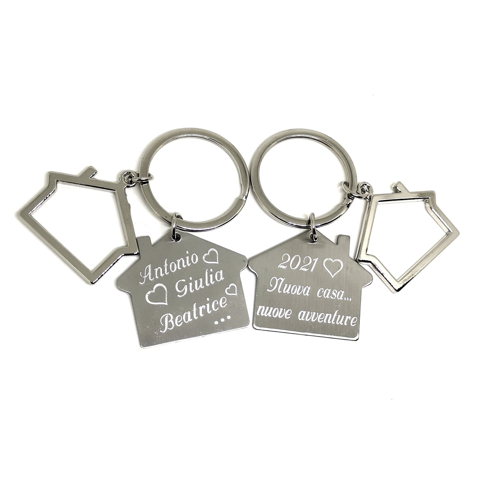 Portachiavi Casetta Incisione Personalizzata