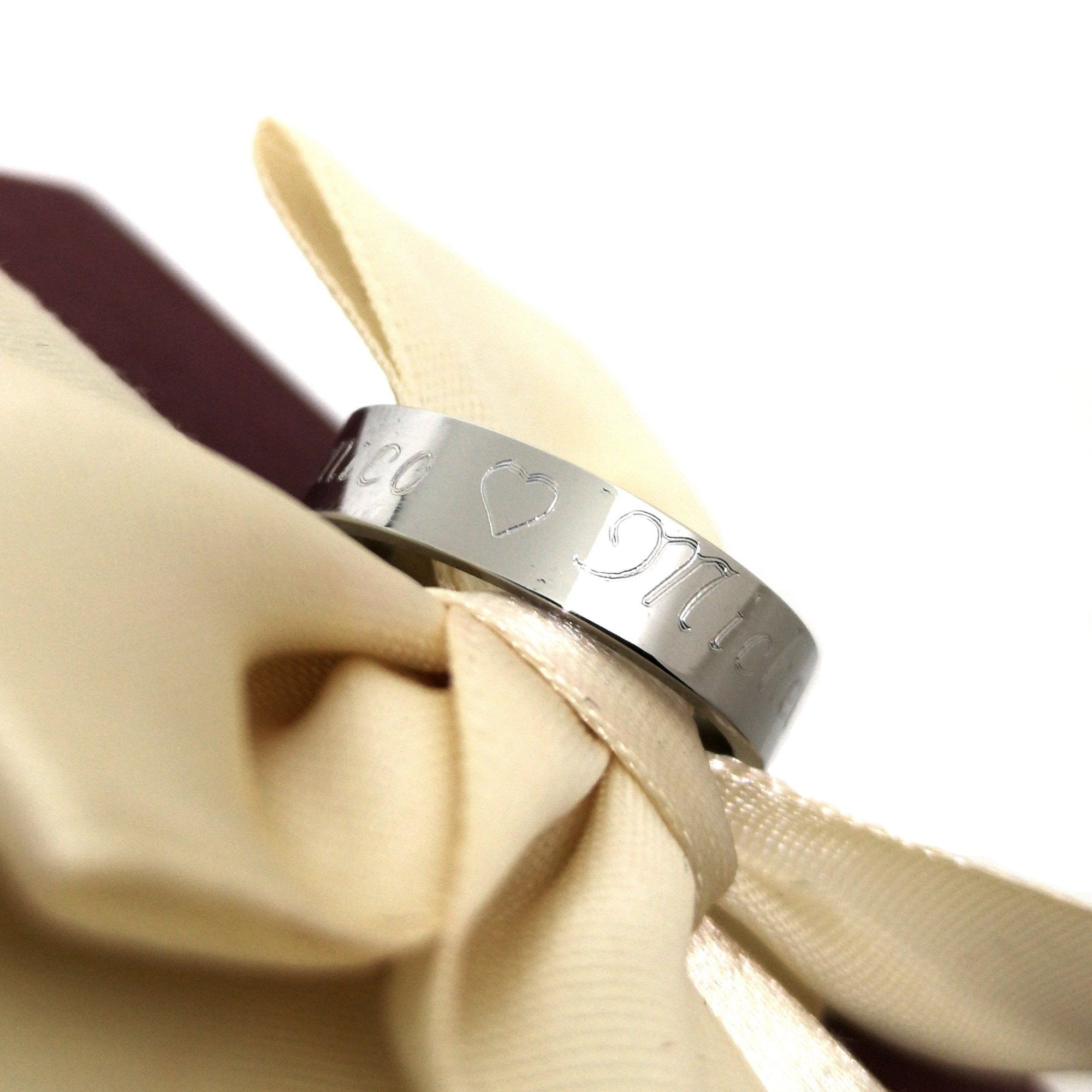 Anello Piatto Acciaio Lucido