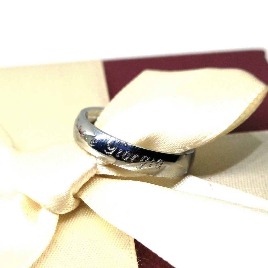 Bague en acier poli