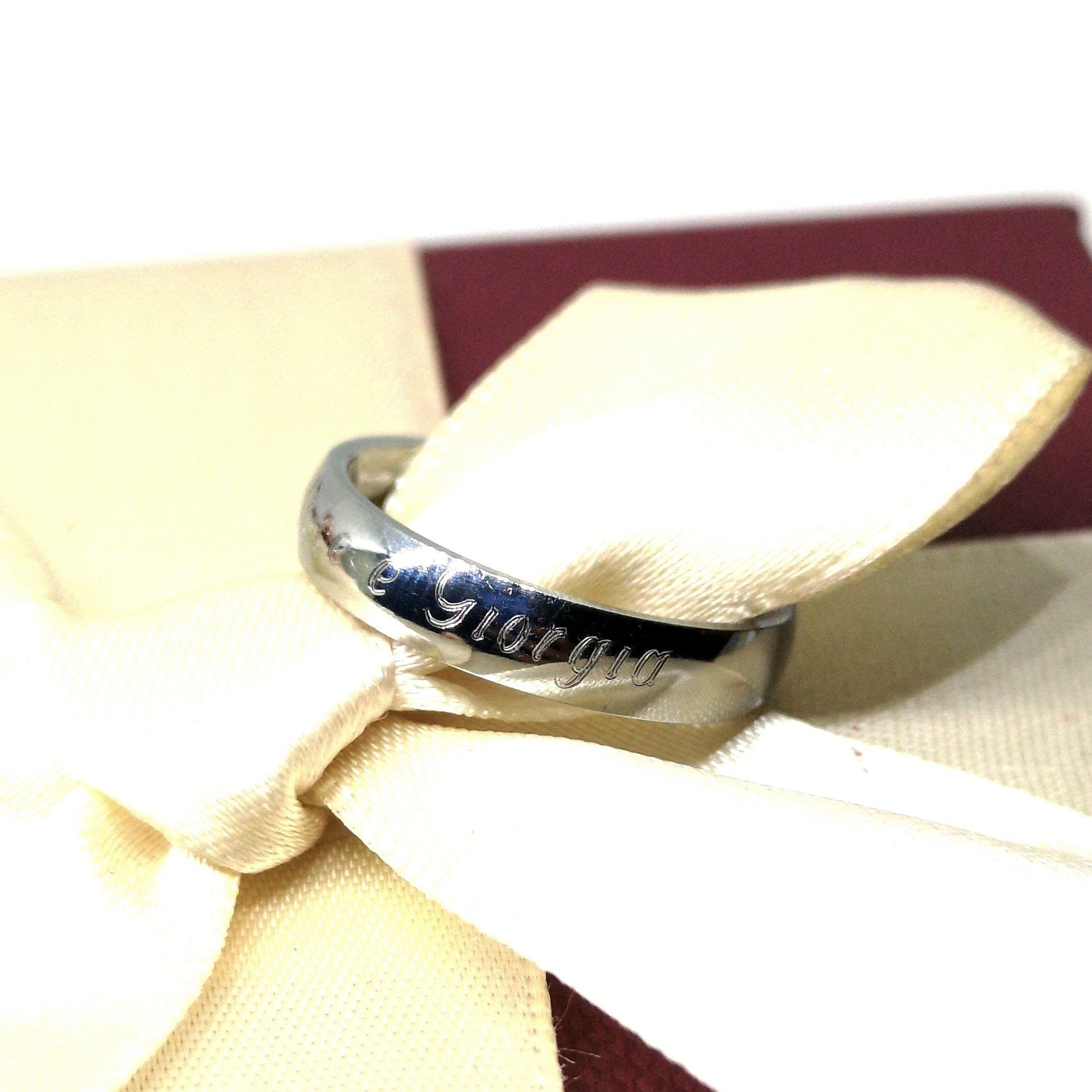 Bague en acier poli