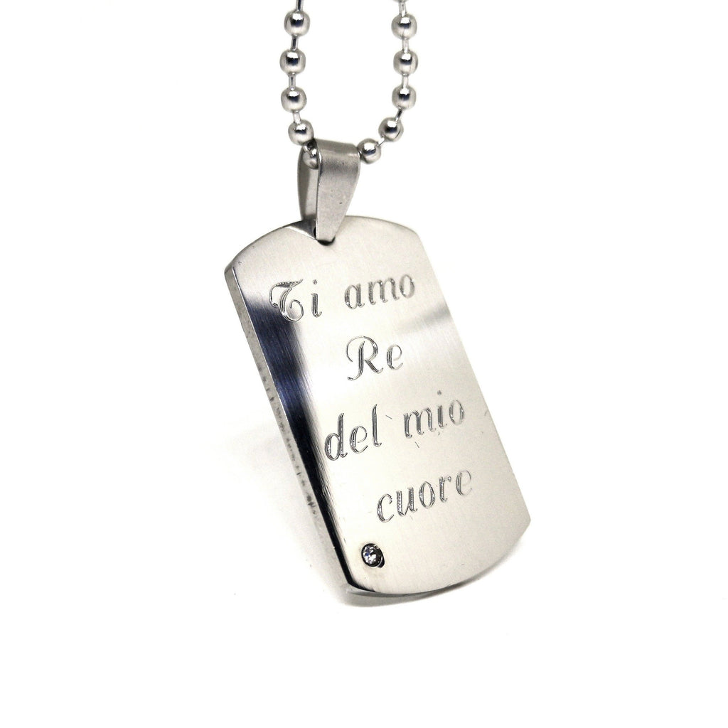 Collana Medaglietta Piccola Brillantino