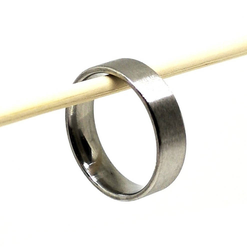 Anello Piatto Acciaio Satinato
