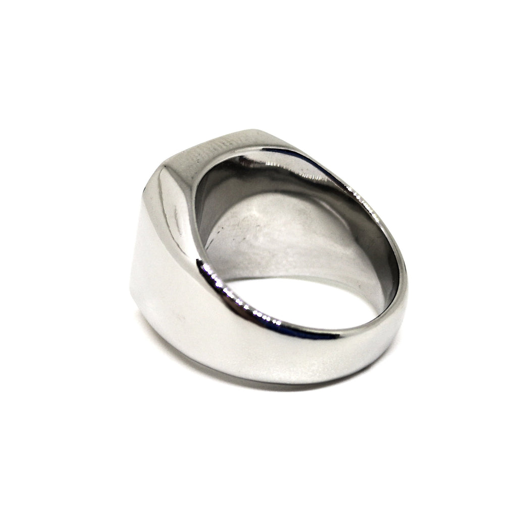 Anello Plate Acciaio Lucido