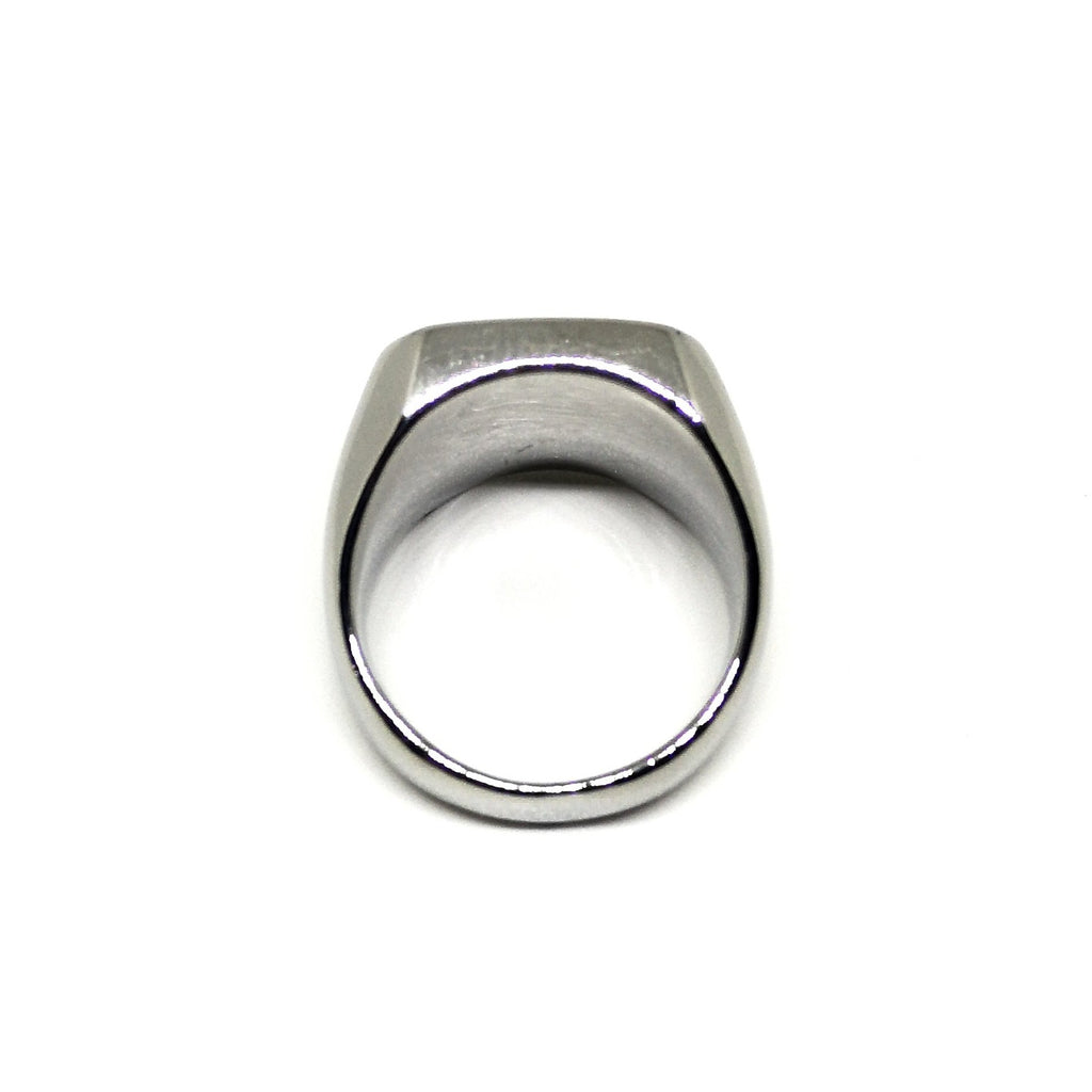 Anello Plate Acciaio Lucido