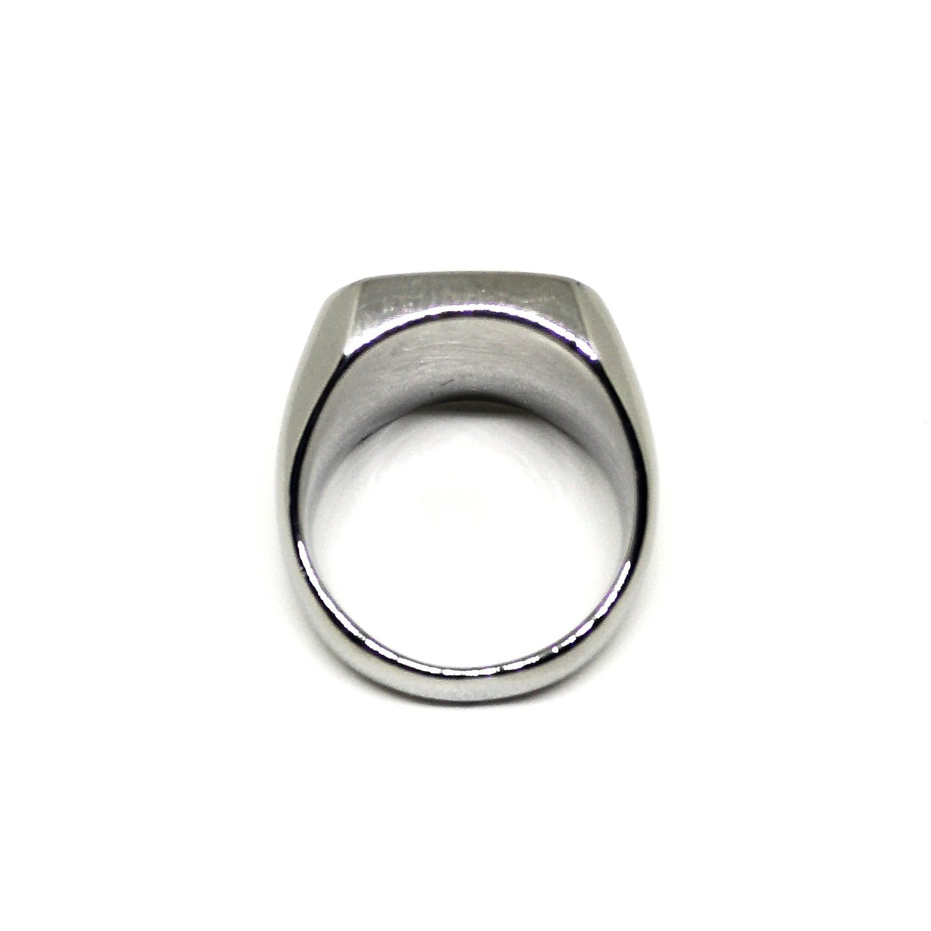 Anello Plate Acciaio Lucido