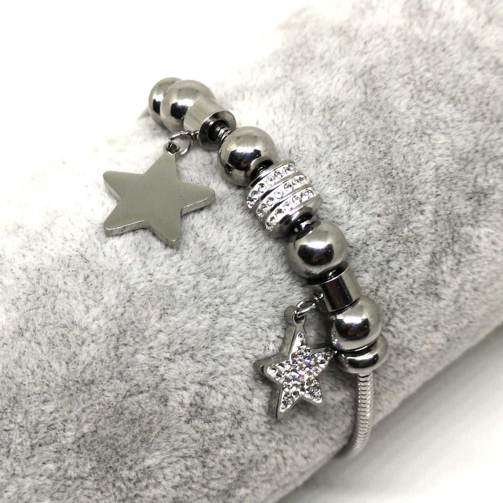 Bracciale Brillante Stelline Acciaio