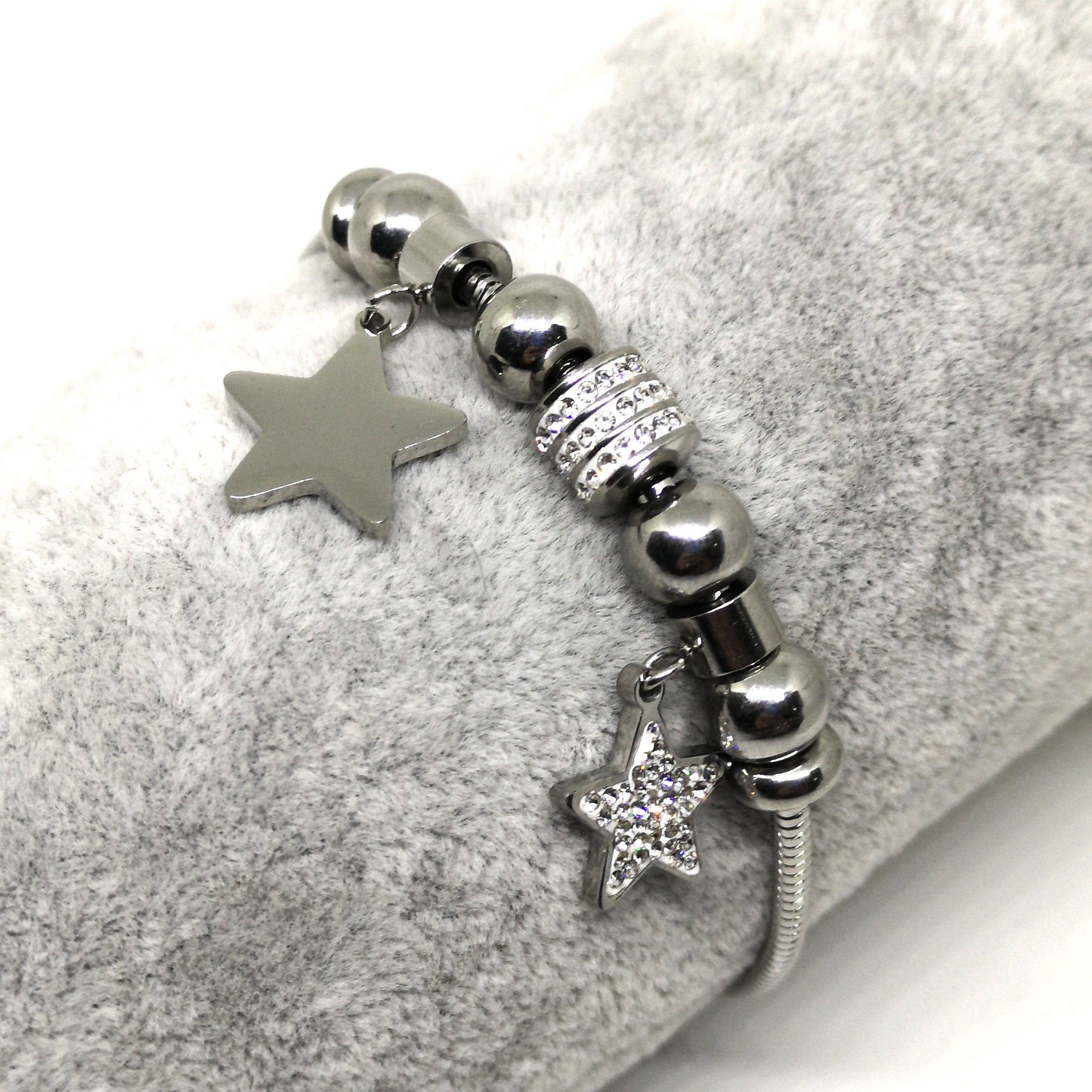 Bracciale Brillante Stelline Acciaio