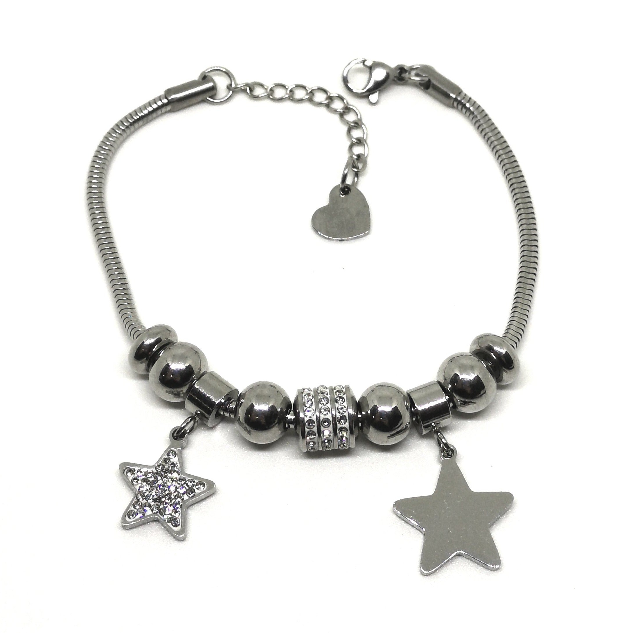 Bracciale Brillante Stelline Acciaio