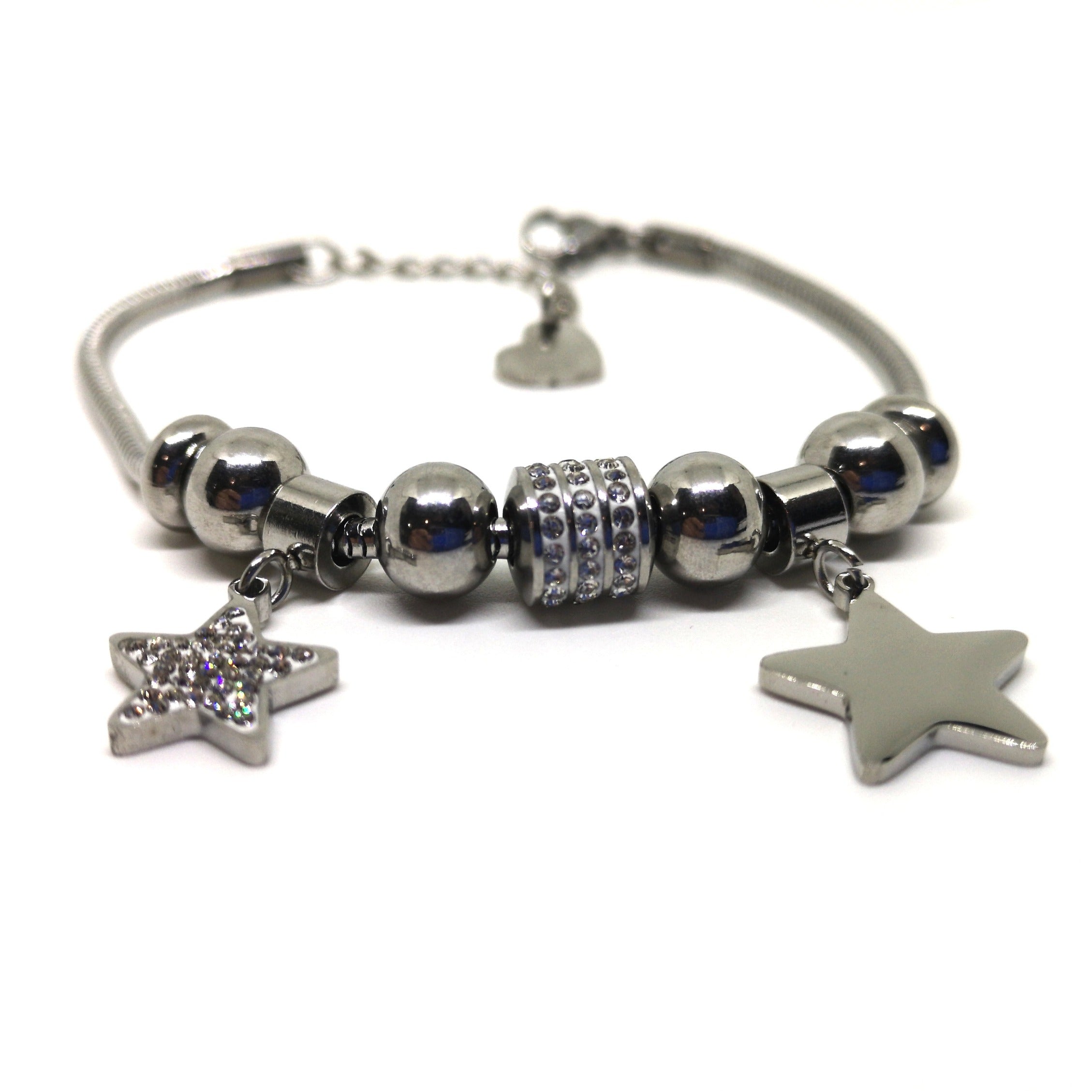 Bracciale Brillante Stelline Acciaio