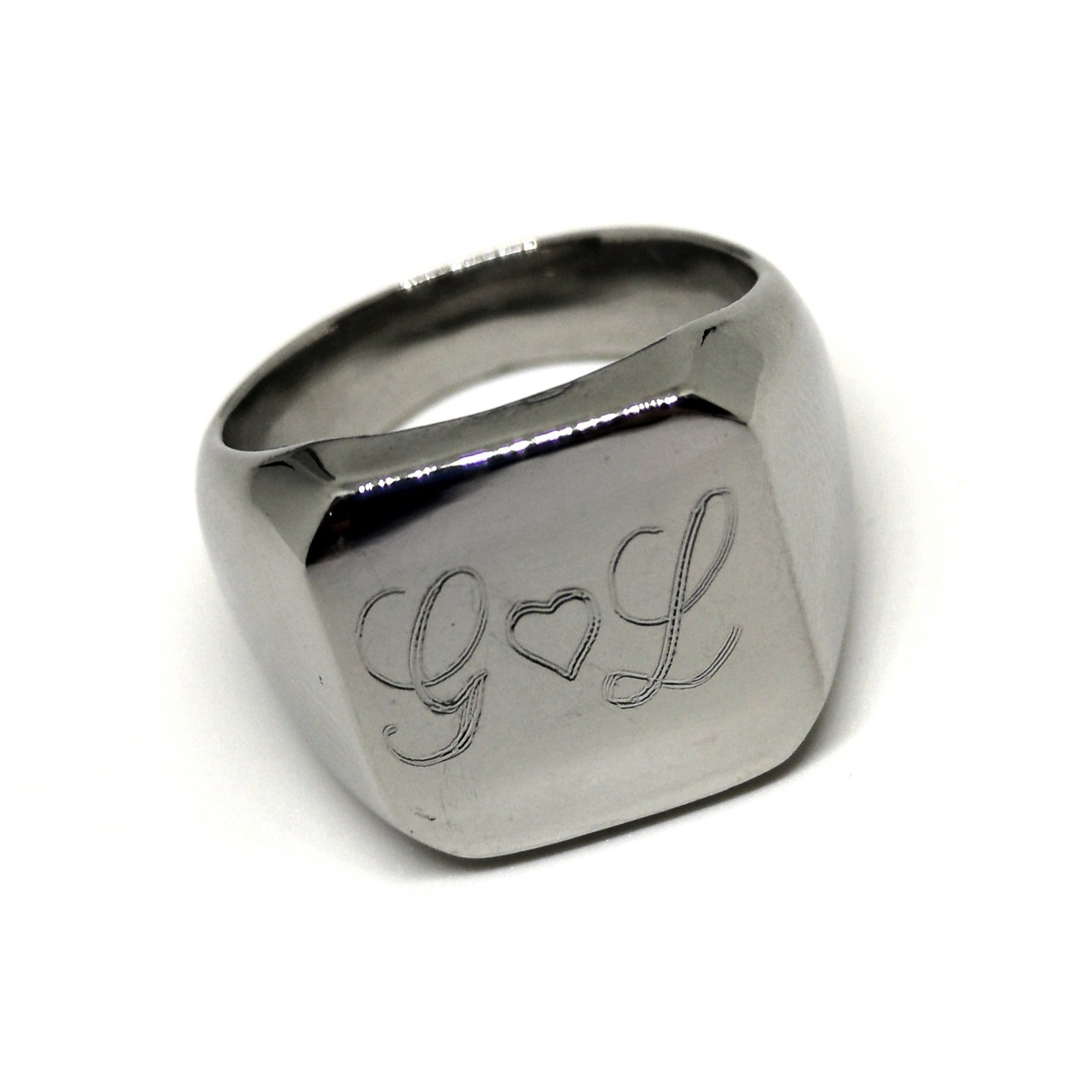 Anello Plate Acciaio Lucido