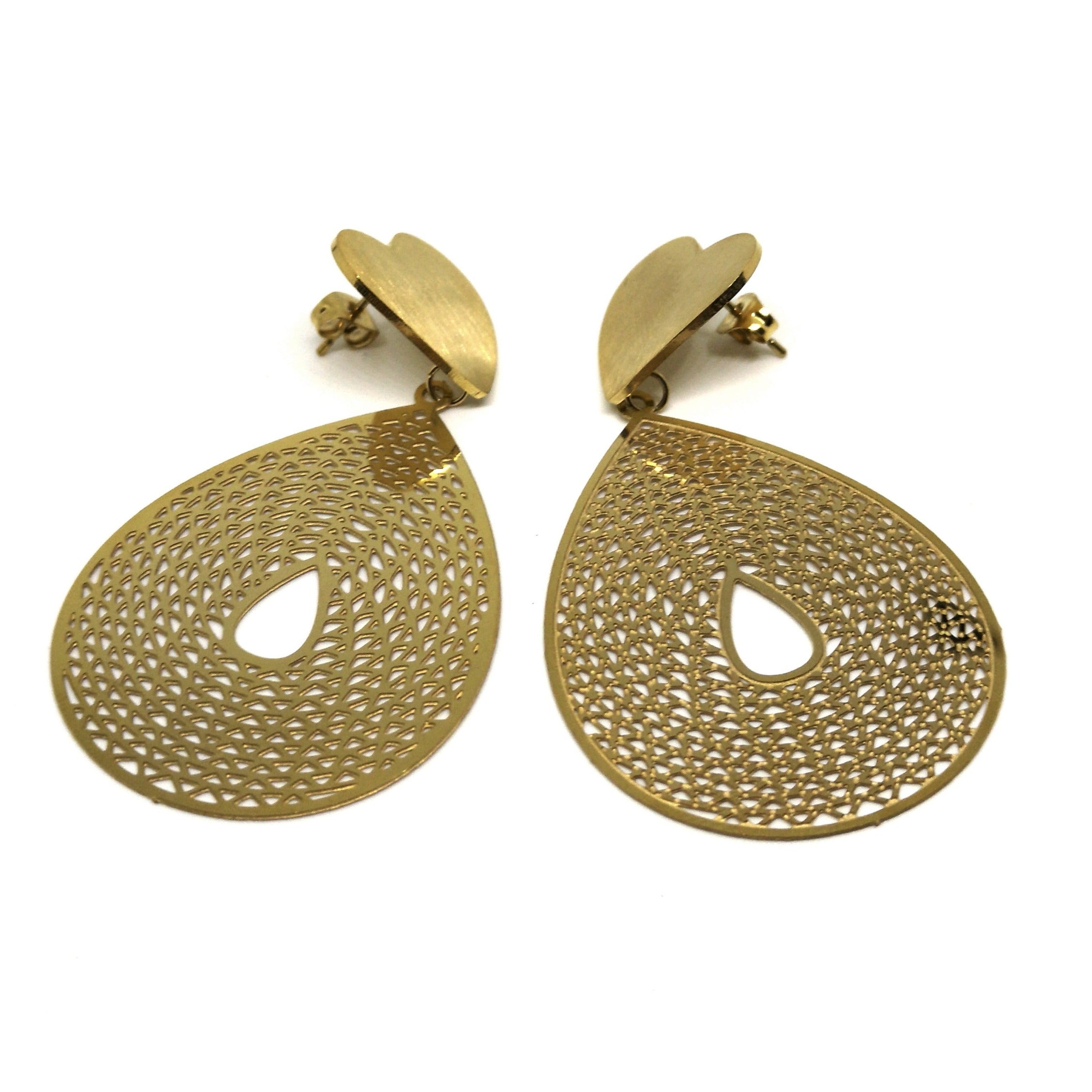 Boucles d'Oreilles Pendentif-Amour Or ou Argent