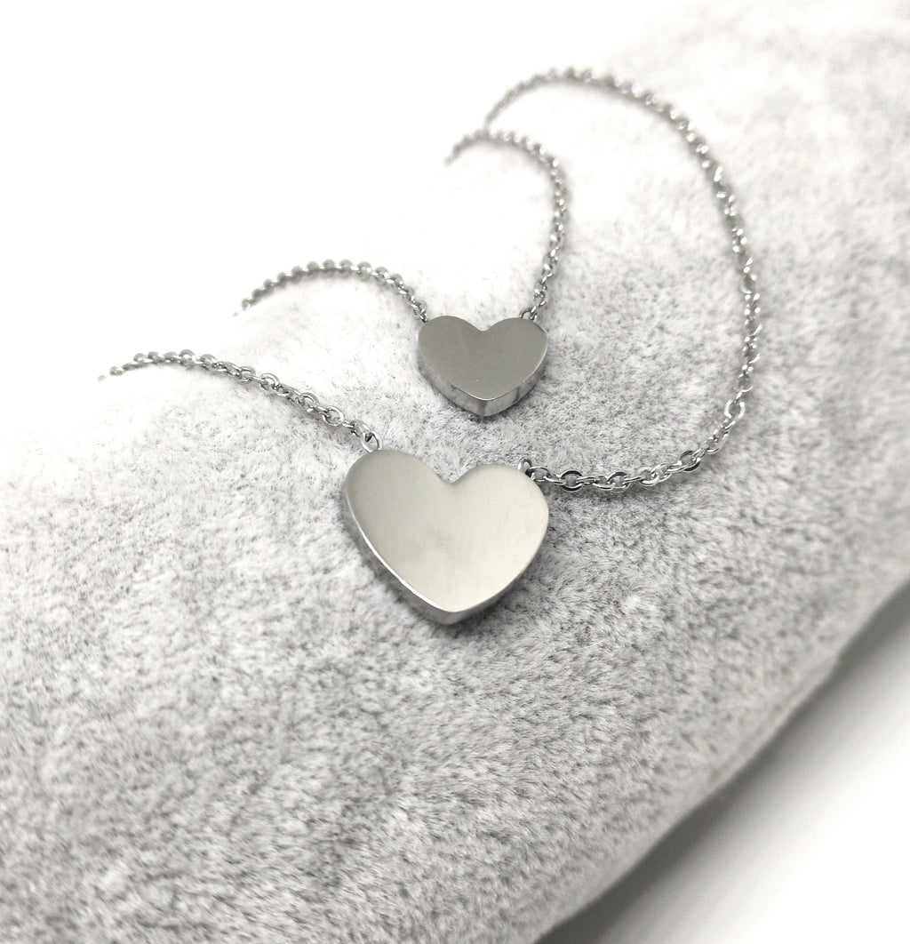 Collana Cuori Acciaio Oro Rosa