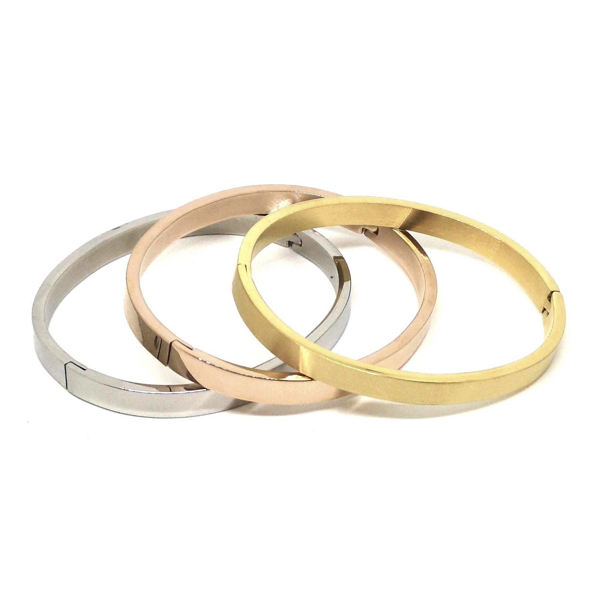 Bracciale Stiff Acciaio Silver/Gold/Rose