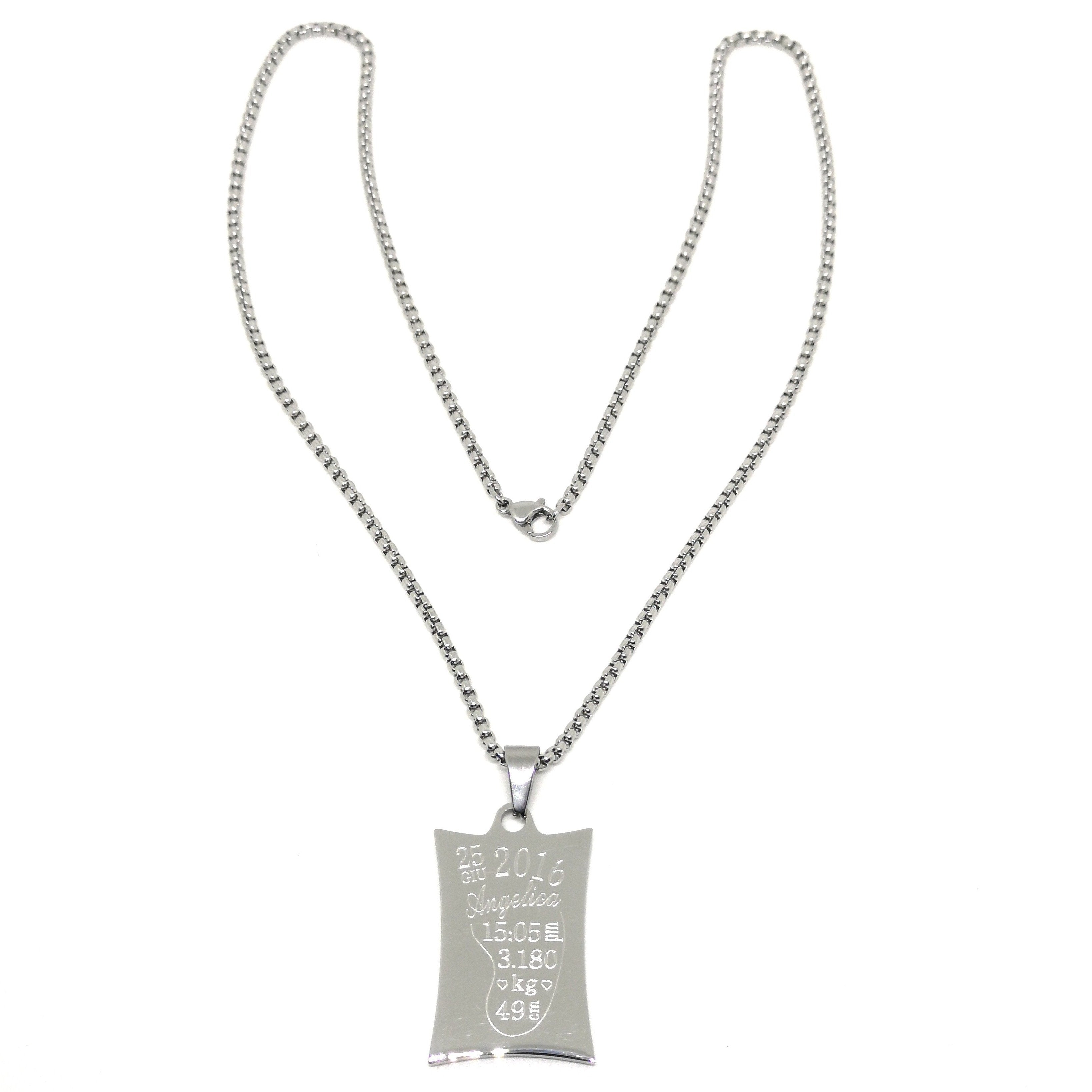 Collana Uomo/Donna Paper NASCITA Acciaio