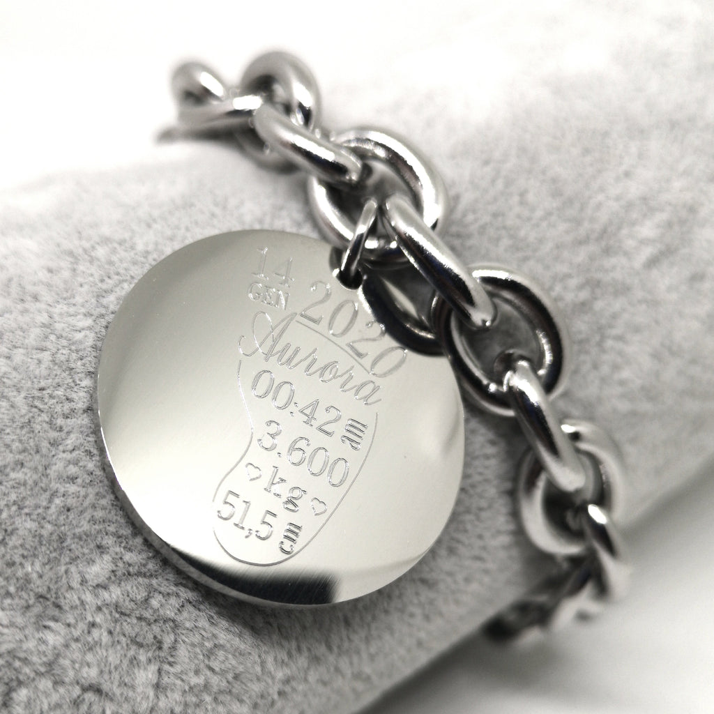 Bracciale Round NASCITA Acciaio