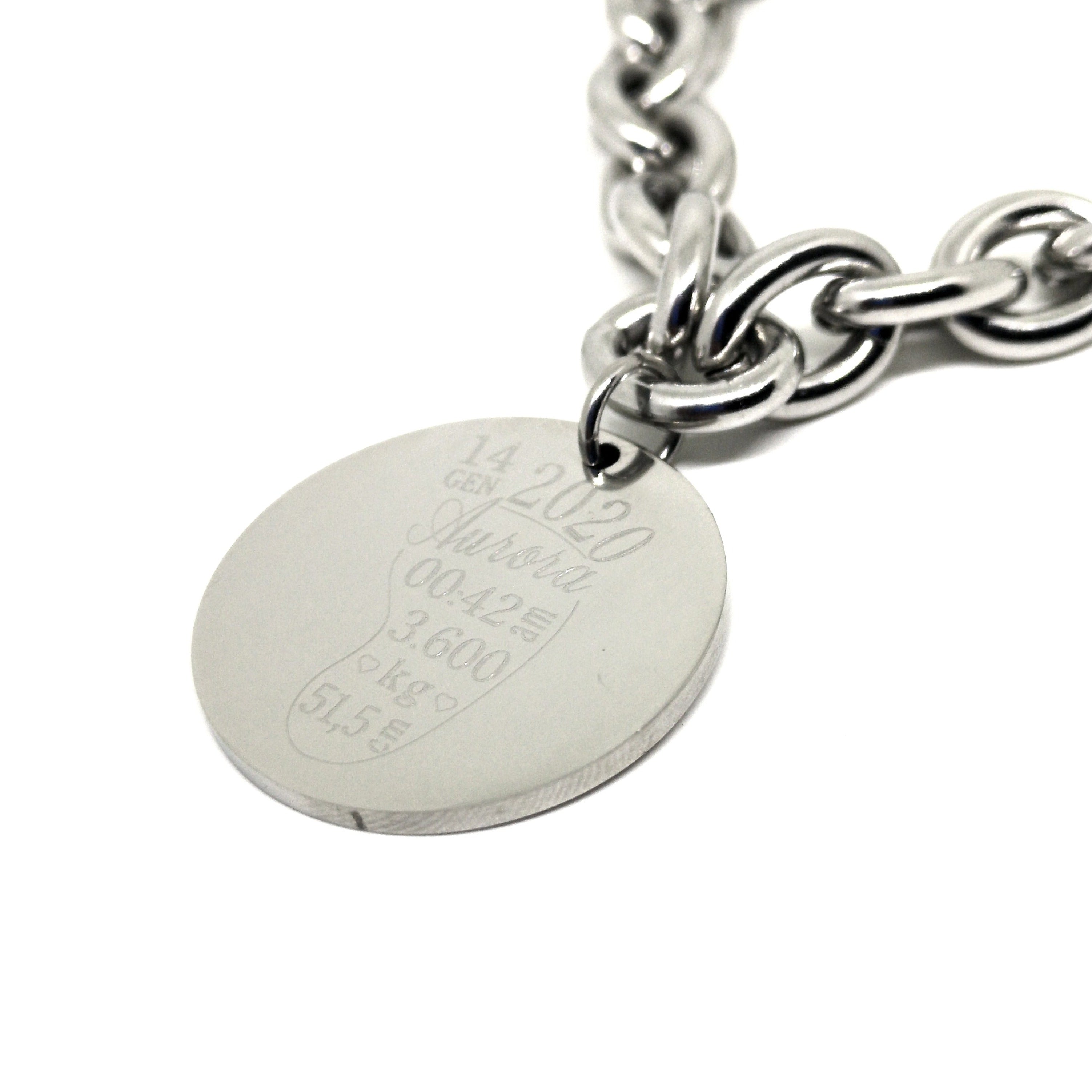 Bracciale Round NASCITA Acciaio