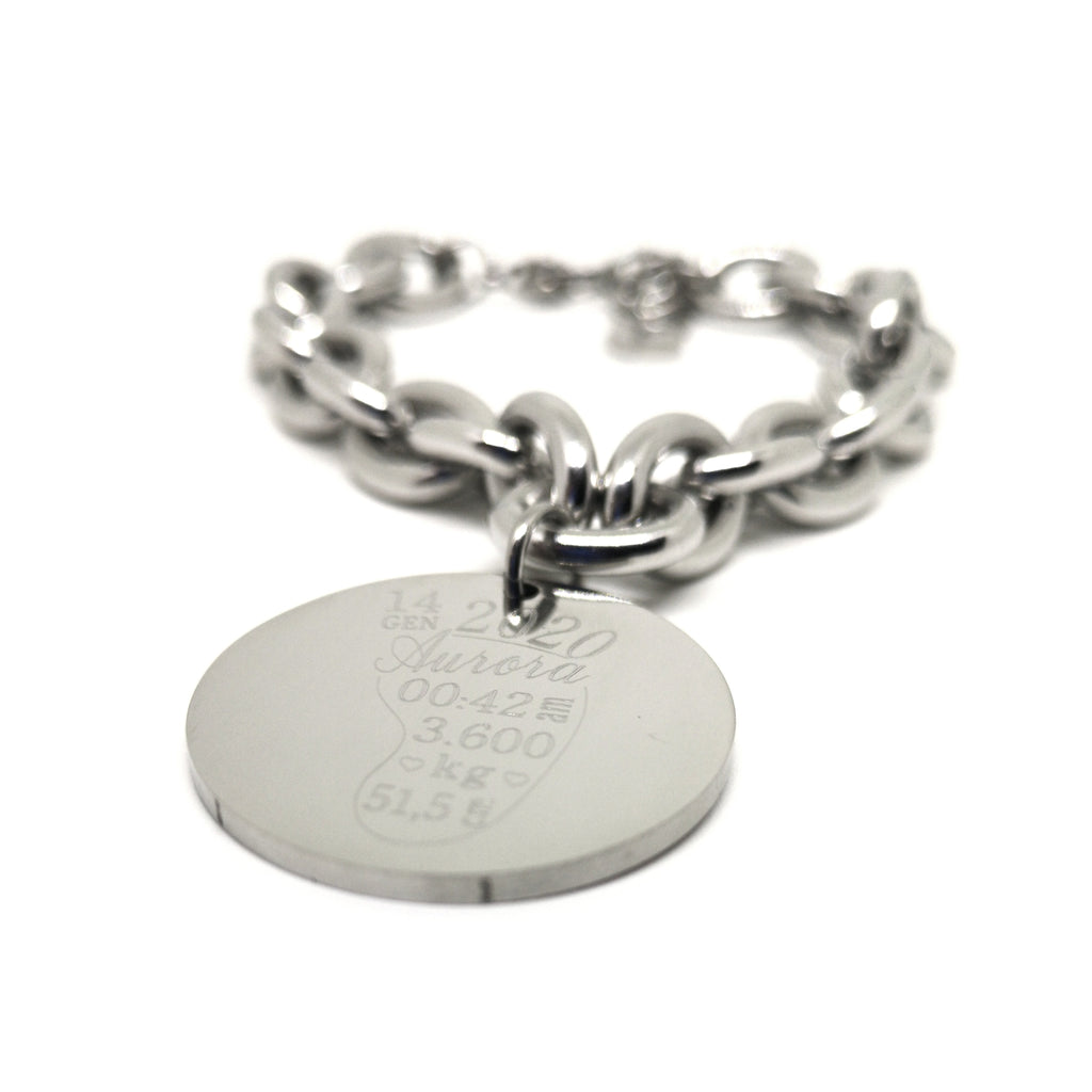 Bracciale Round NASCITA Acciaio