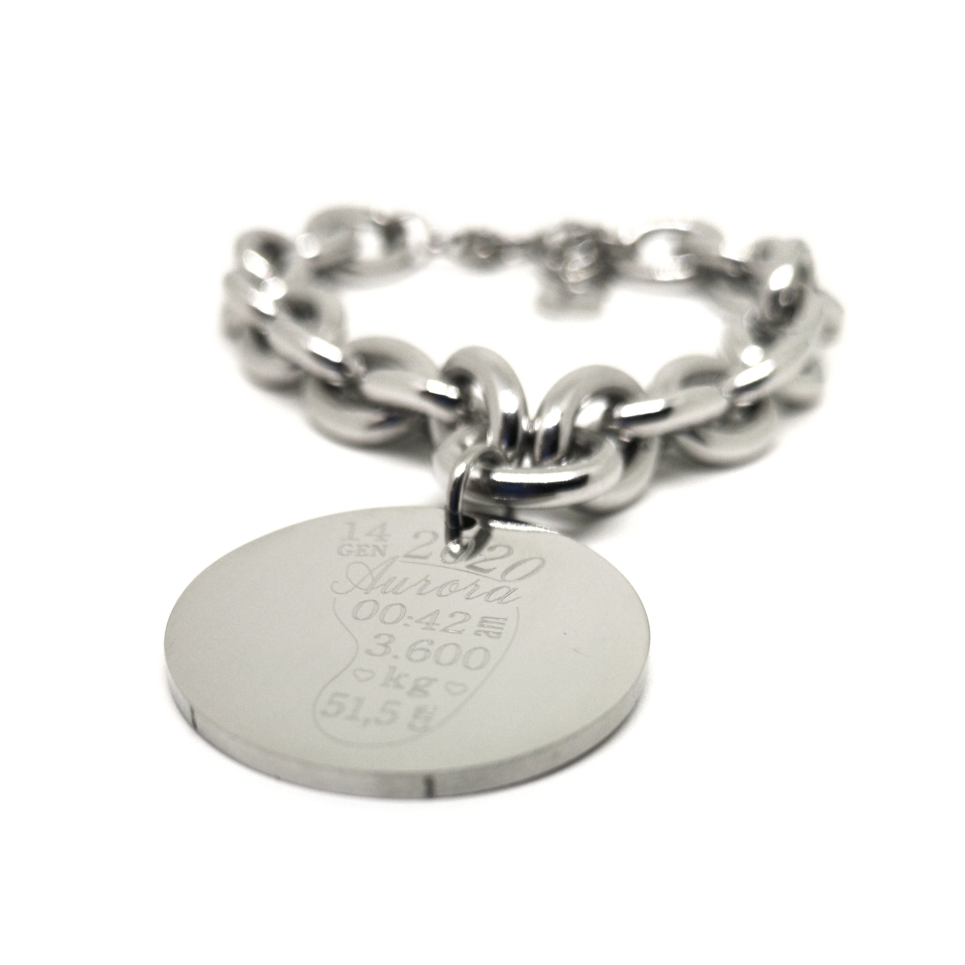 Bracciale Round NASCITA Acciaio