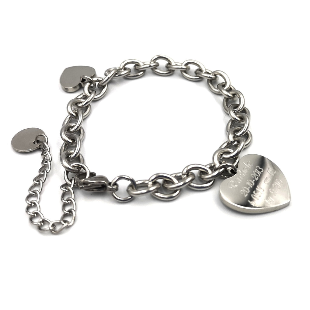 Bracciale Love-Dual NASCITA Acciaio - Da 1 a 4 BIMBI