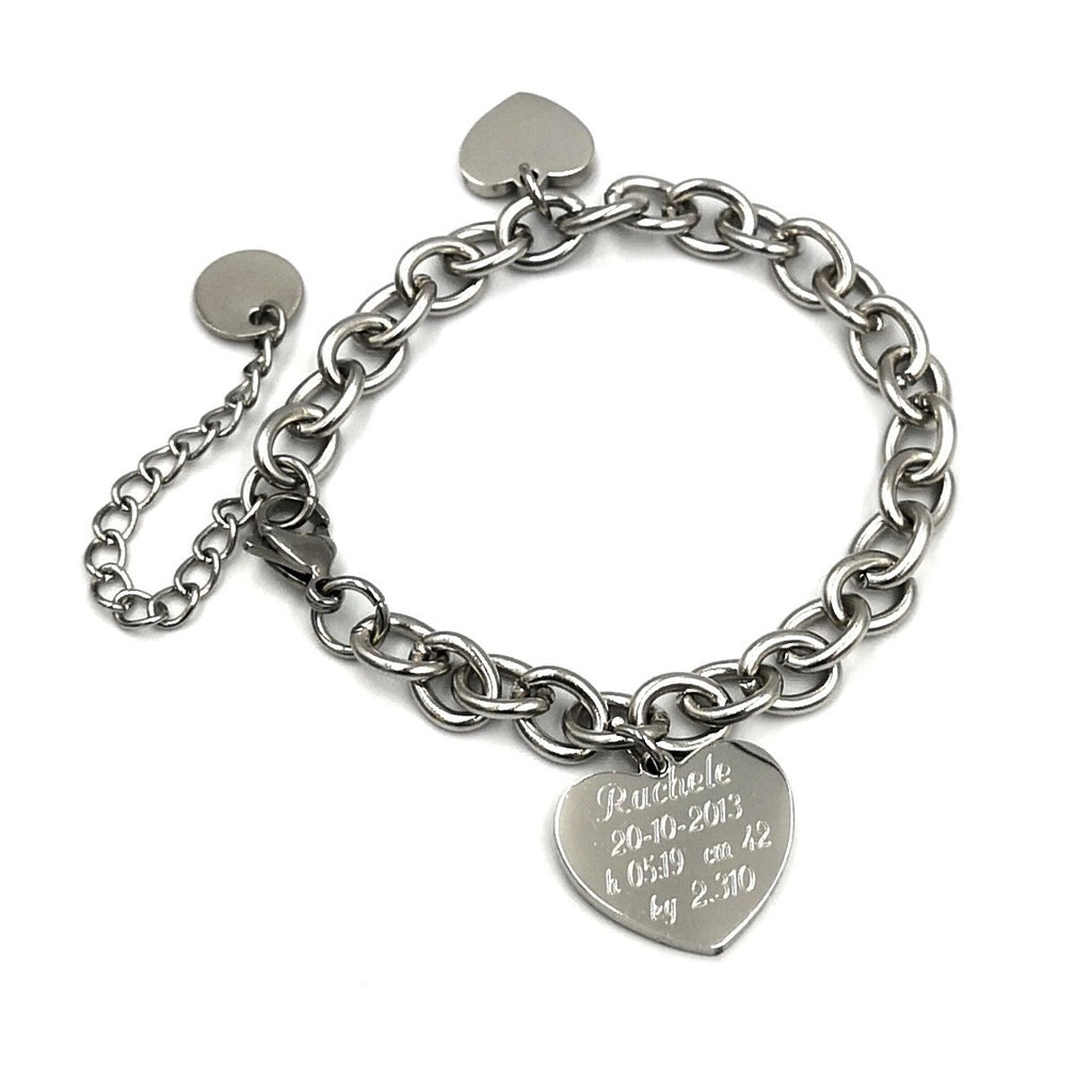 Bracciale Love-Dual NASCITA Acciaio - Da 1 a 4 BIMBI
