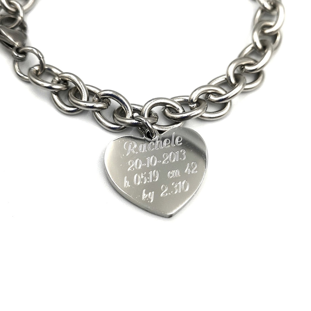 Bracciale Love-Dual NASCITA Acciaio - Da 1 a 4 BIMBI