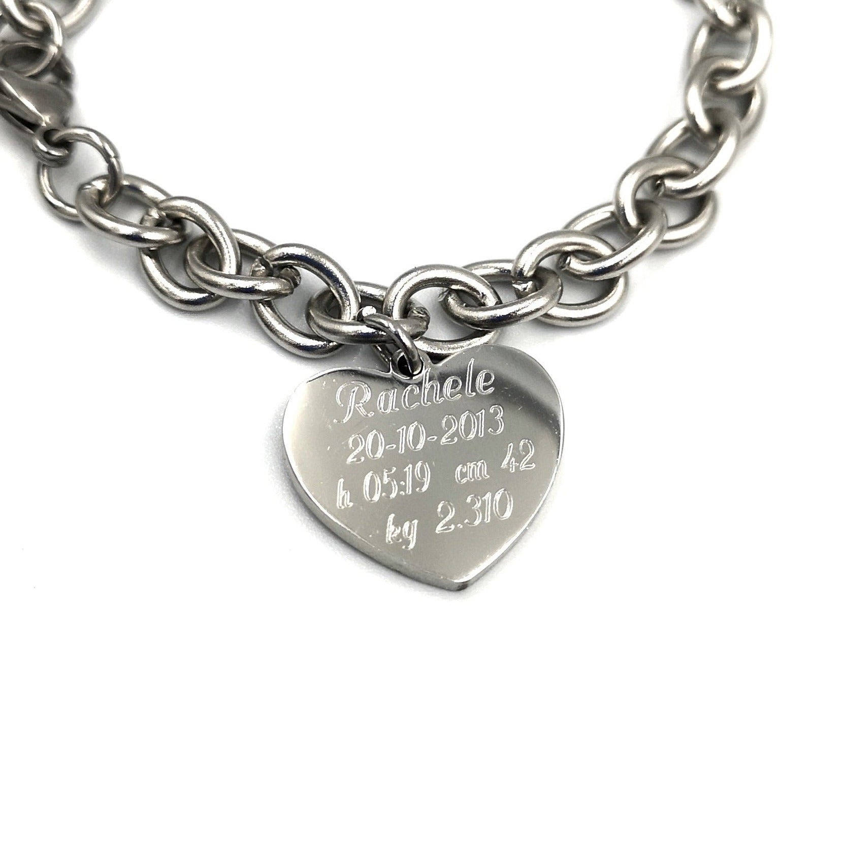 Bracciale Love-Dual NASCITA Acciaio - Da 1 a 4 BIMBI