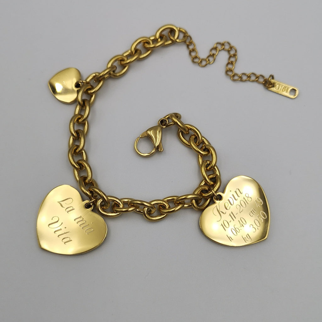 Bracciale Dual-Love NASCITA Gold Edition - da 1 a 4 Bimbi