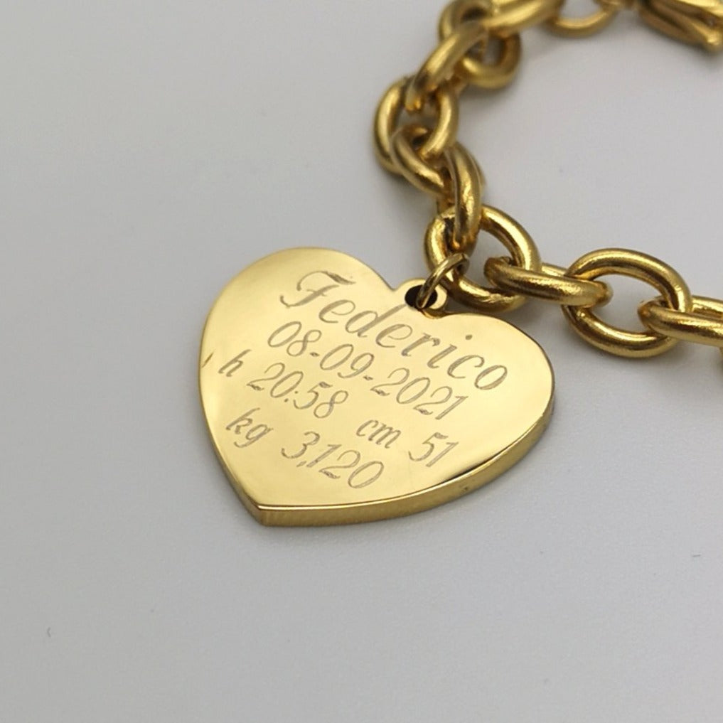 Bracciale Dual-Love NASCITA Gold Edition - da 1 a 4 Bimbi