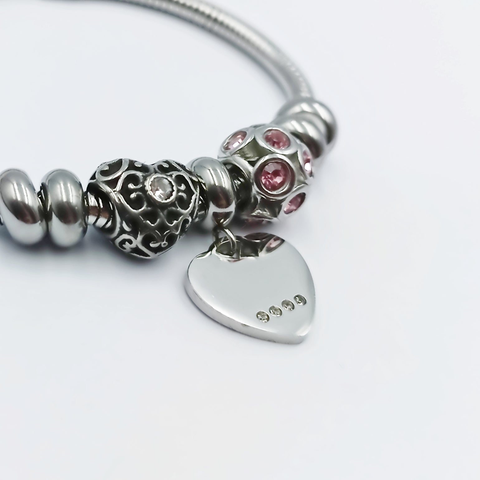 Bracciale Cuore Emerald Acciaio